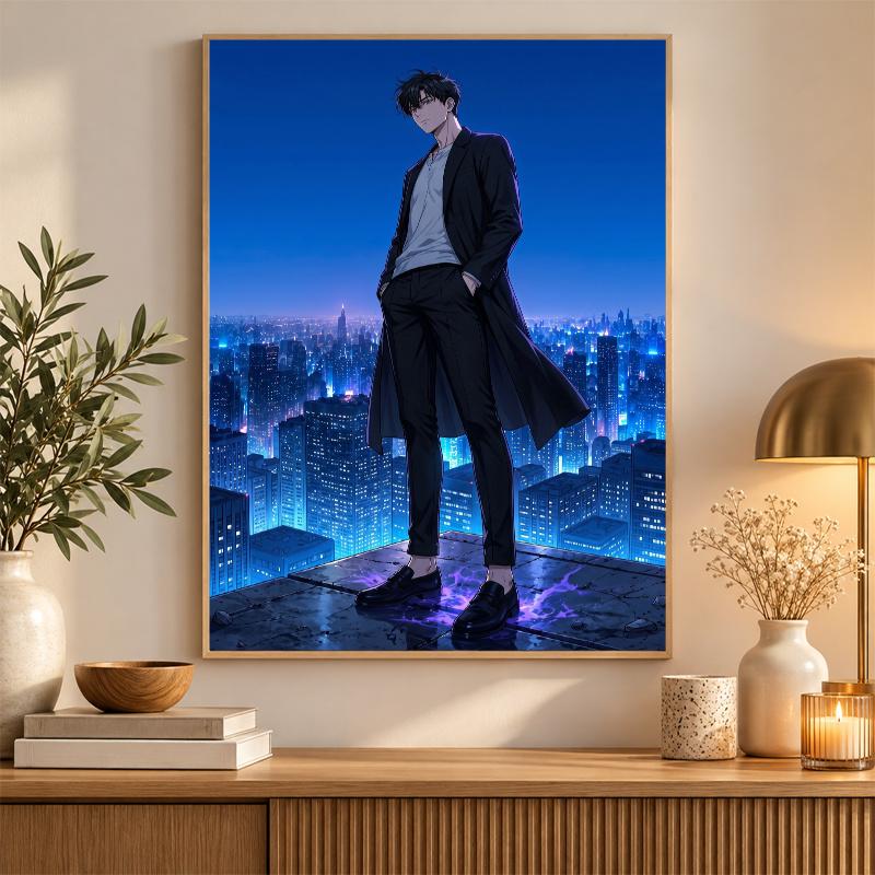 Solo Leveling Diamond Painting Kit 5D Full Drill DIY Diamond Mosaic Wall Art Home Decor