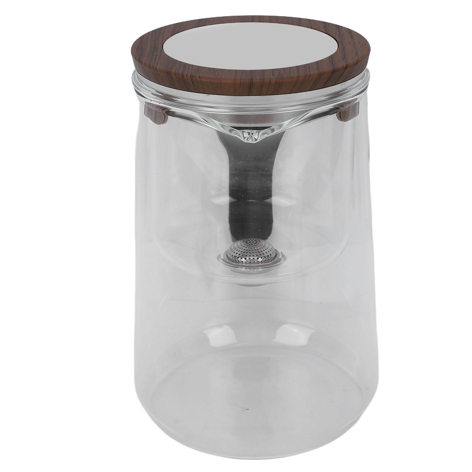 

Water Separation Teapot Heatproof Glass Teapot Transparent 800ml Tea Kettle for Home Restaurant
