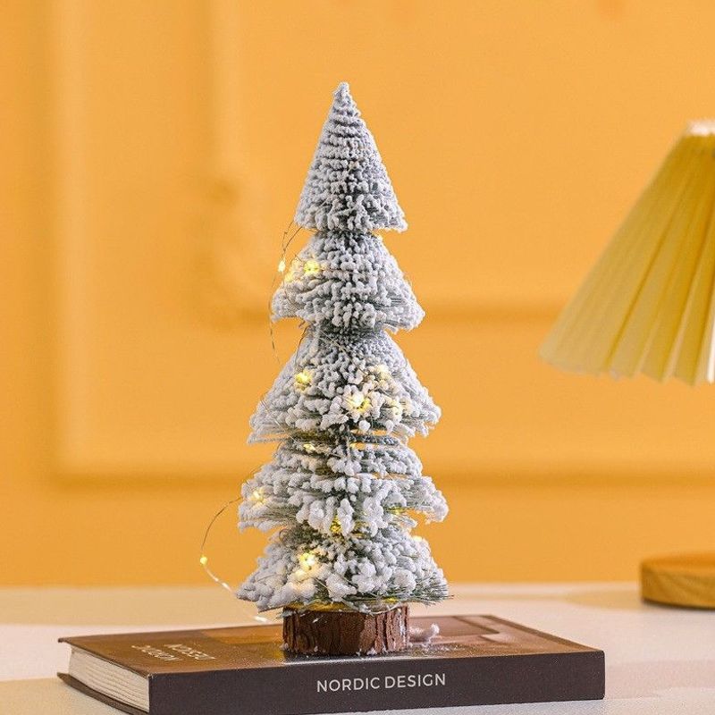 Christmas micro landscape mini luminous small house tabletop ornament Christmas tree ornament children's small gift