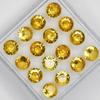 Natural Yellow Sapphire Loose Gemstone Round Cut 5x5 Mm 15 Pcs Lot Gift for Her September Birthstone