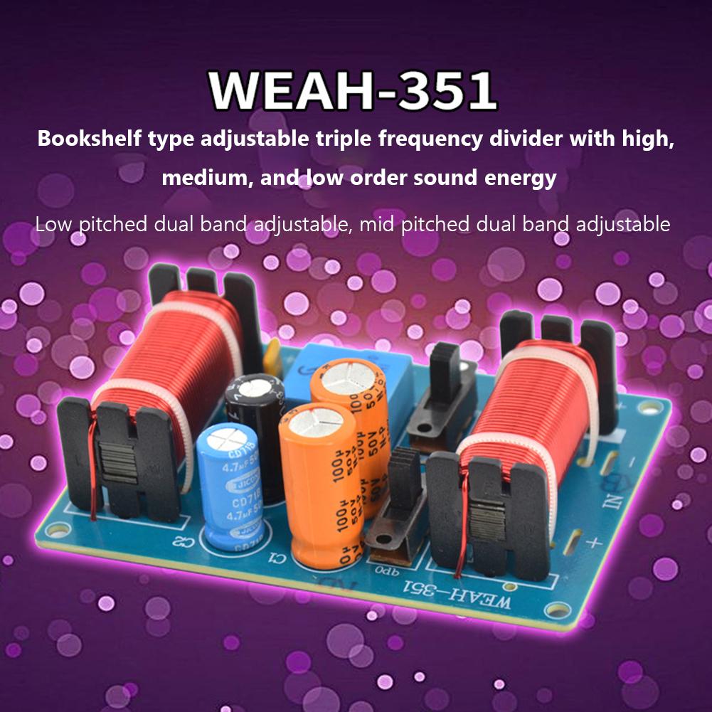 150W Bookshelf Speaker Divider Crossover Multi-segment Adjustable 3 Ways Audio Filter Circuit Board for 4-11in Speaker Upgrade