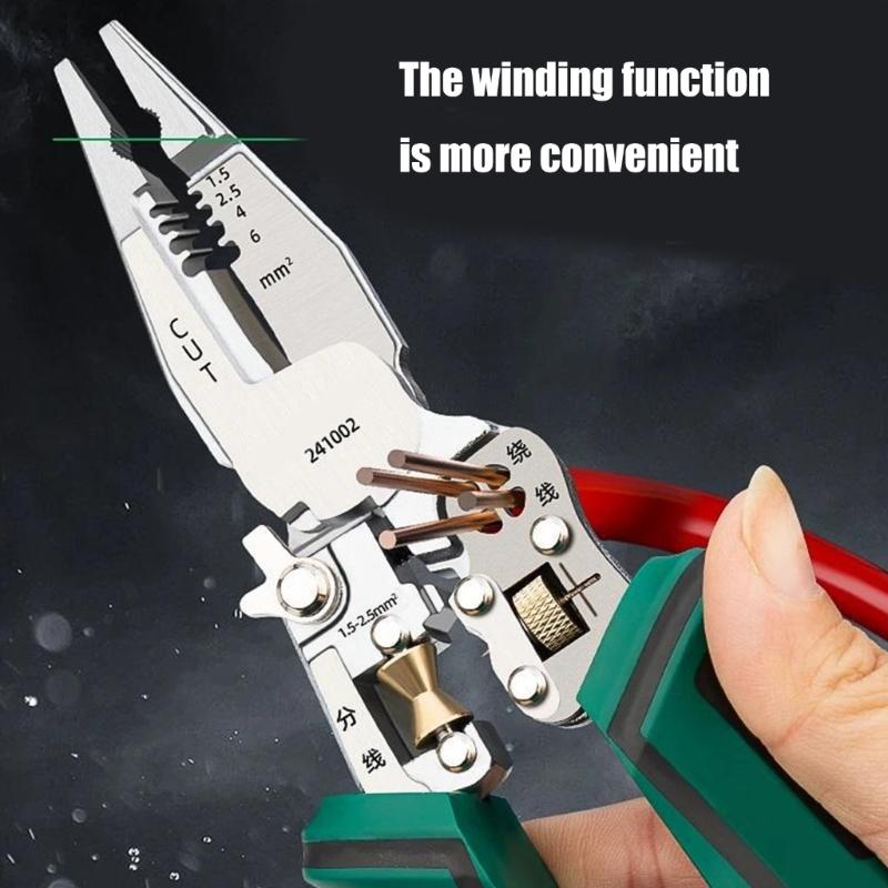 Wire Stripper Tool Multifunction Wire Strippers Electrical 8 In 1 Wire Cutter Wire Crimper Adjustable Wire Stripping