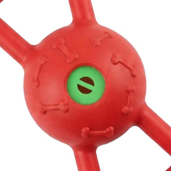 Interactive Dog Toy Squeaky Dog Chew Toy with Dual Handles Textured Tooth Cleaning Toy for Puppy Teething Tug-of-War