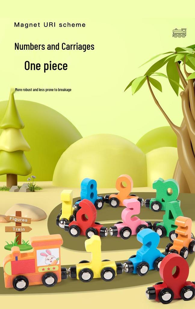 Magnetic Number Train Educational Toy for Ages 3-6: Early Learning Puzzle Blocks