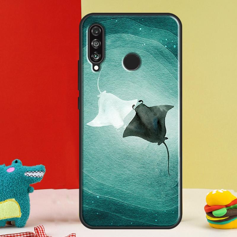 Animal Manta Ray For Huawei Nova 12i 12s 11i 5T 9 10 SE Y91 Y90 Y60 Y70 Y72 Y61 P60 Pro P20 P40 P30 Lite Case