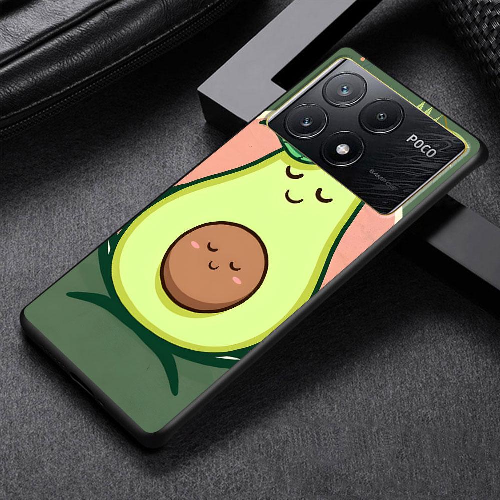 Avocado Case for Xiaomi Poco X6 X3 NFC M5s X5 F3 M4 M3 Pro Black Silicone Soft Phone Cover Coque