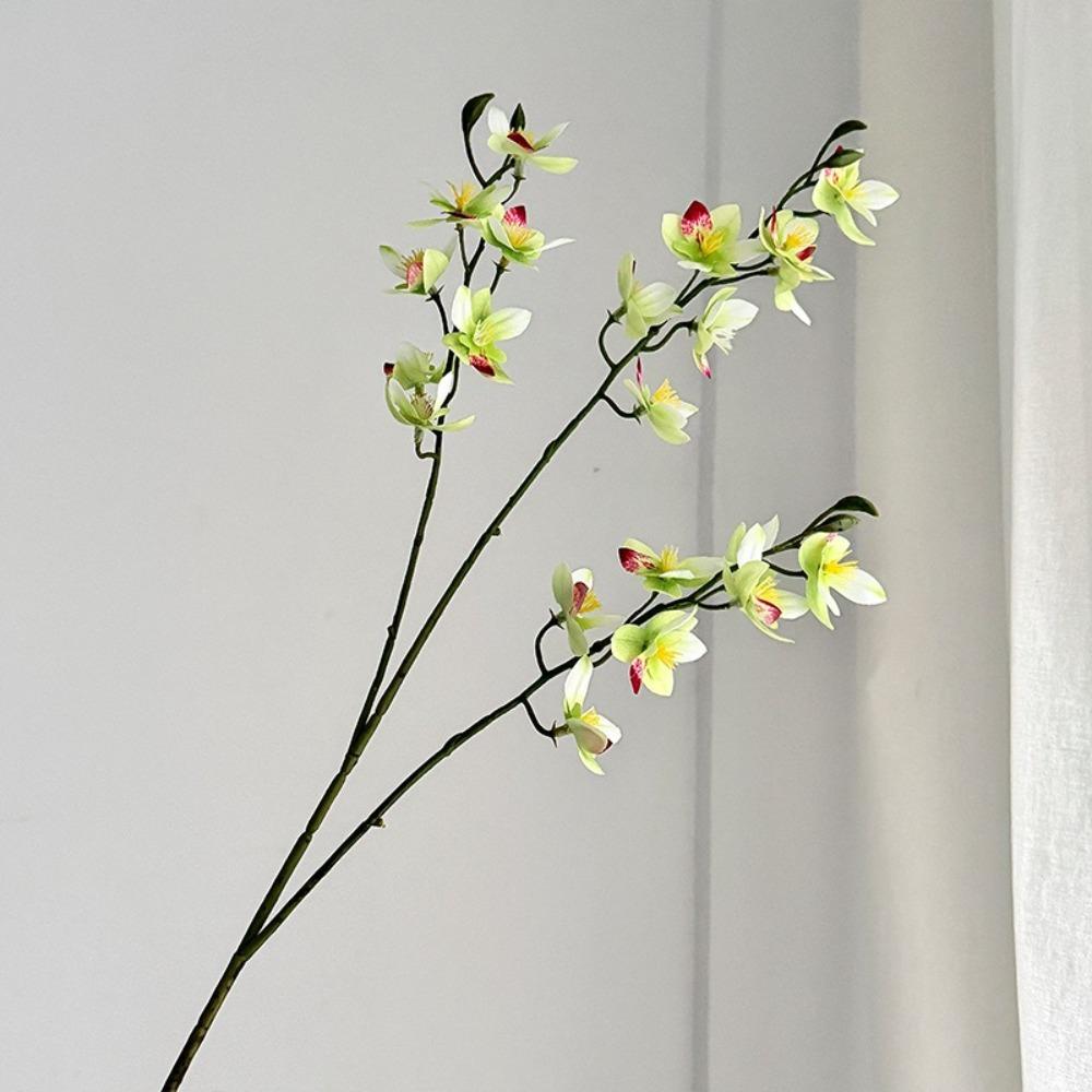 

Elegant Silk Cloth Magnolia Artificial Flowers 75CM Multicolor Fake Orchids Bridal Bouquet Party Decoration зелёный
