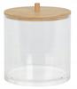Transparent bathroom container for cosmetics