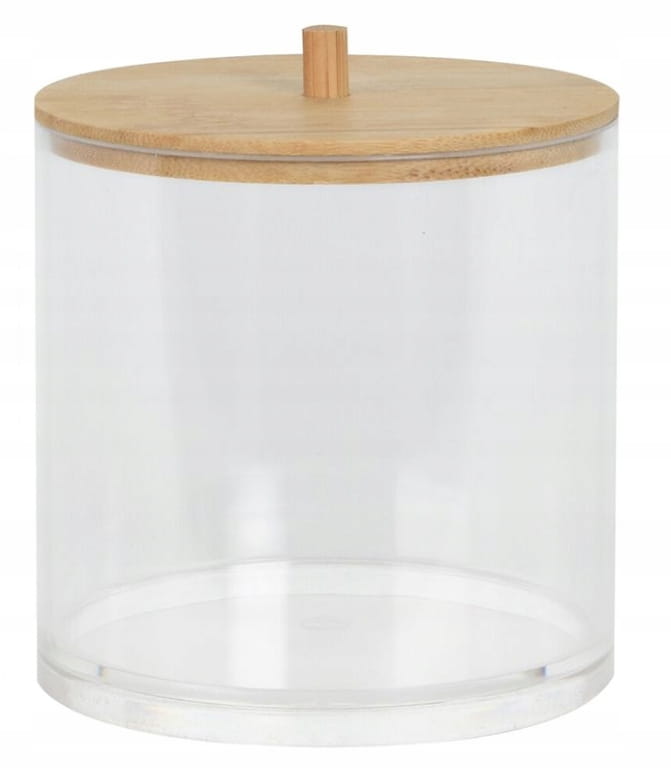 Transparent bathroom container for cosmetics