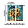 2 Pcs, Filtering Curtains (excluding Rods, Non-movable, Without Batteries) Funny Black Cat Vase for Use In Bedrooms and Living