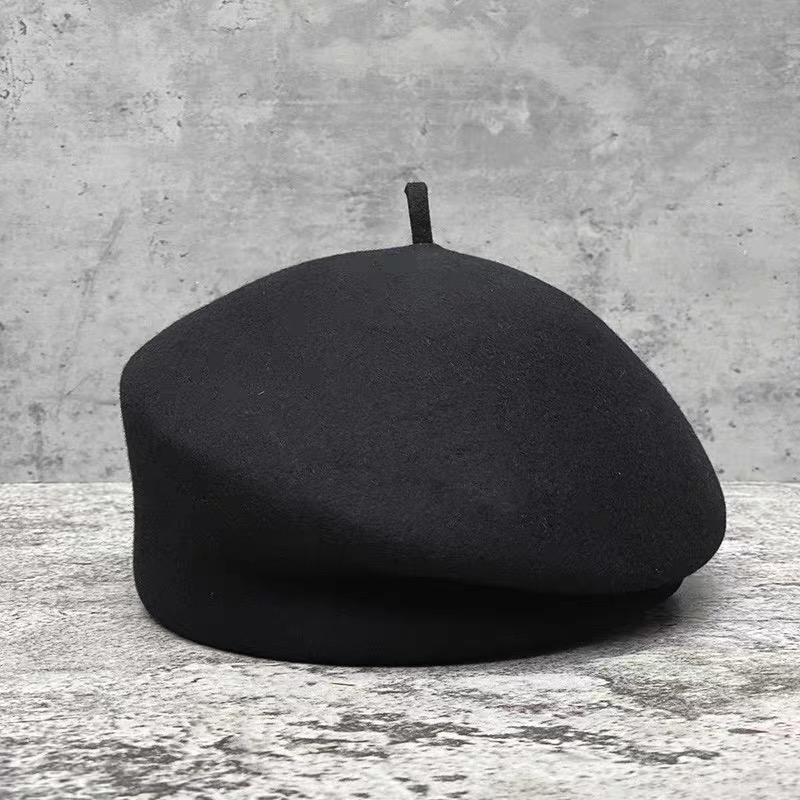 

Classic Camel Hardtop Wool Berets Autumn Winter Pillbox Hat Paris Hats for Women Female Felt Cap 50s Fedoras Wedding Hat 56-59cm