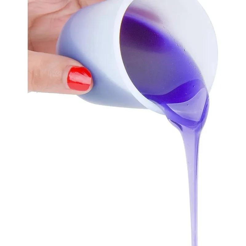6Pcs 100ml Silicone Measuring Cups DIY Resin Glue Tools Cup for Making Handmade Craft Nonstick Silicone Mixing Cup