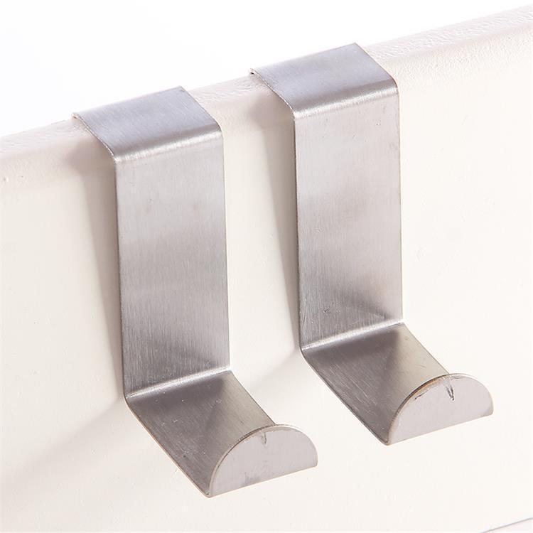 

Дверной крючок из нержавеющей стали, 2 шт., кухонный шкаф, вешалка для одежды, крючок, зажимы, вешалка для домашнего хранения серебряный