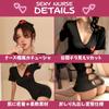 Nurse Cosplay Sexy Naughty Nurse Uniform Cute Nurse Mini Skirt Mini Length Lingerie Set Black Free Size [Absolutely Captivating] Women's