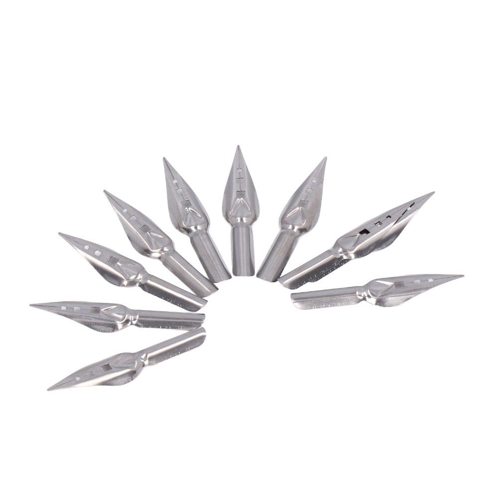 10PCS Triangular Hole Calligraphy Nib Replacement Nibs Comic Dip Pen Nibs Personal Pen Collocation