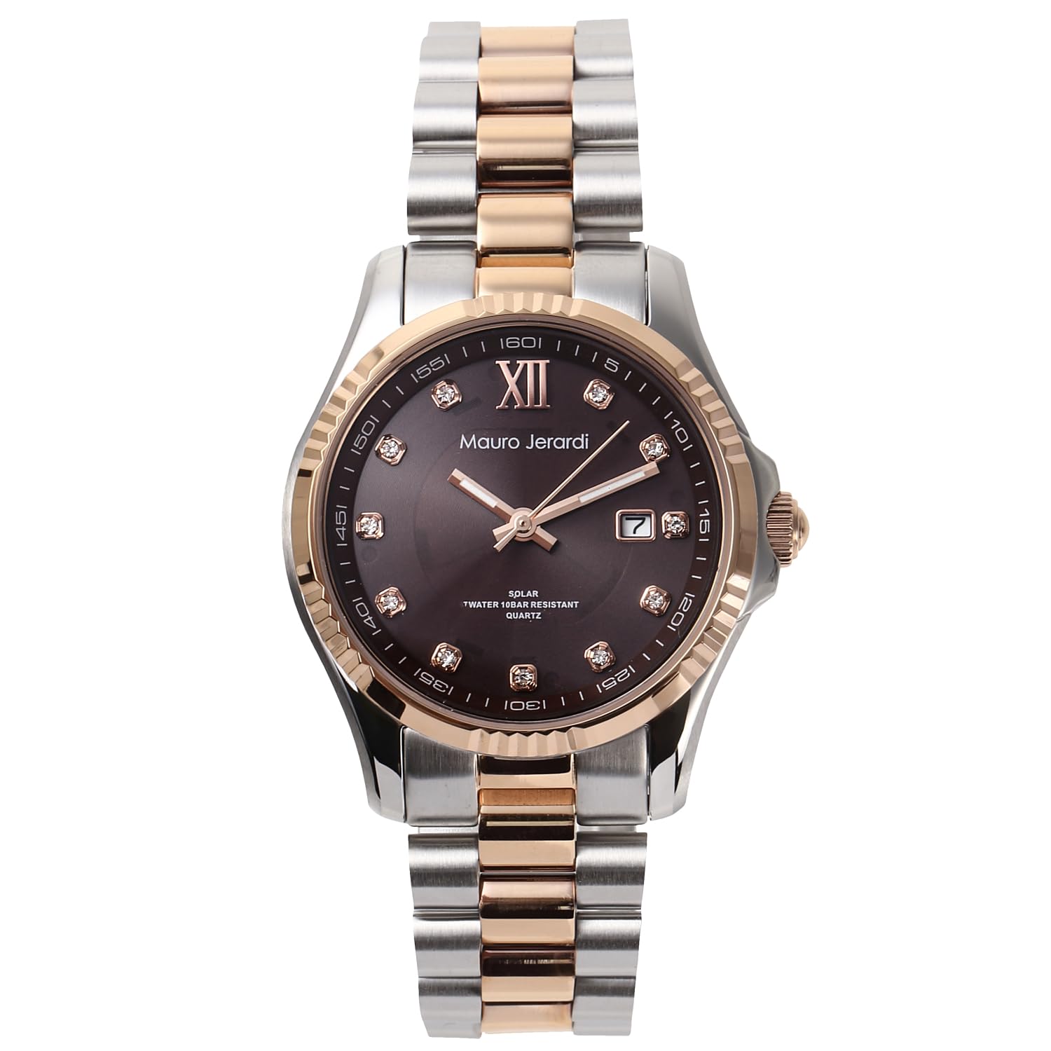 

Miscellaneous goods solar zirconia 10 ATM water resistant calendar Silver [Mauro Geraldi] MJ037-1