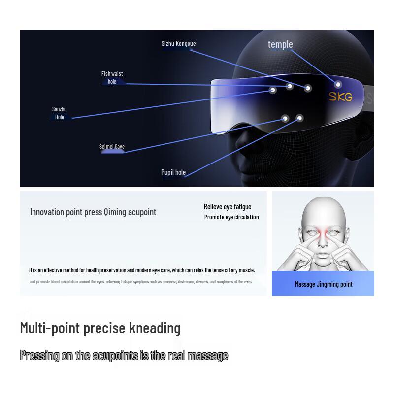 SKG K5 Ultra Eye Massager with Bluetooth Music CN plug (adapter included)