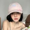 RICYGVM Love Embroidered Duck Tongue Hat For Women Bow Baseball Hat Korean Girl Candy Color Peaked Cap Female Outdoor Sun Visors