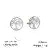 Tree of Life Stud Earring Stainless Steel Gold Amulet Ear Stud Vintage Jewelry Birthday Gift for Mother Friends