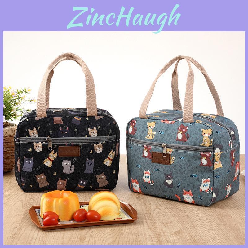 Canvas Lunch Bag For Office Workers With Thickened Handle And Style For Daily Use