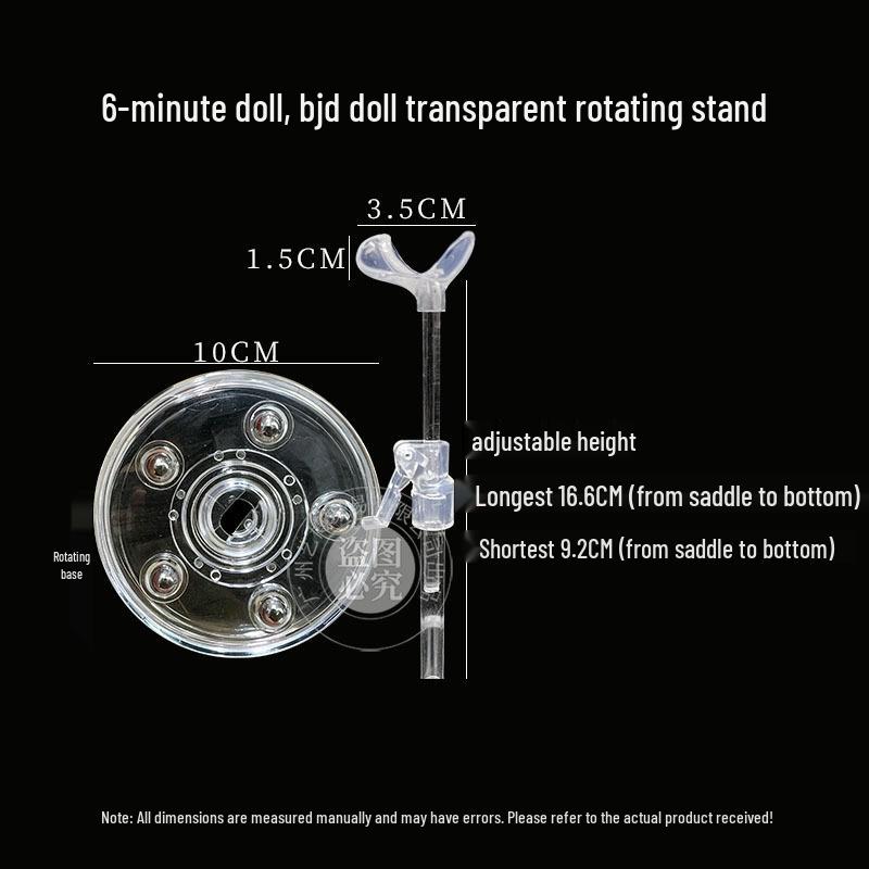 Adjustable Stainless Steel Doll Stand for 30cm to 60cm BJD Dolls with Multiple Support Points