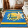 Golden State Warriors Logo Rug Game Carpet, Floor Mat for Bedroom Living Room Entryway Rug, Home Decor Idea Gift for Christmas birthday