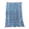 Throw Blanket, Boho Handmade Indigo Stripes 170x120cm