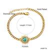 Vintage Fashion Colorful Zircon Sun Bracelet Light Luxury Gold Hand Jewelry