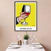 ALCOHOLIDAY Art Stylish Pop No No Life Poster, Poster, A2, Interior, Scandinavian, Alcohol, Wine, Art, Wine,
