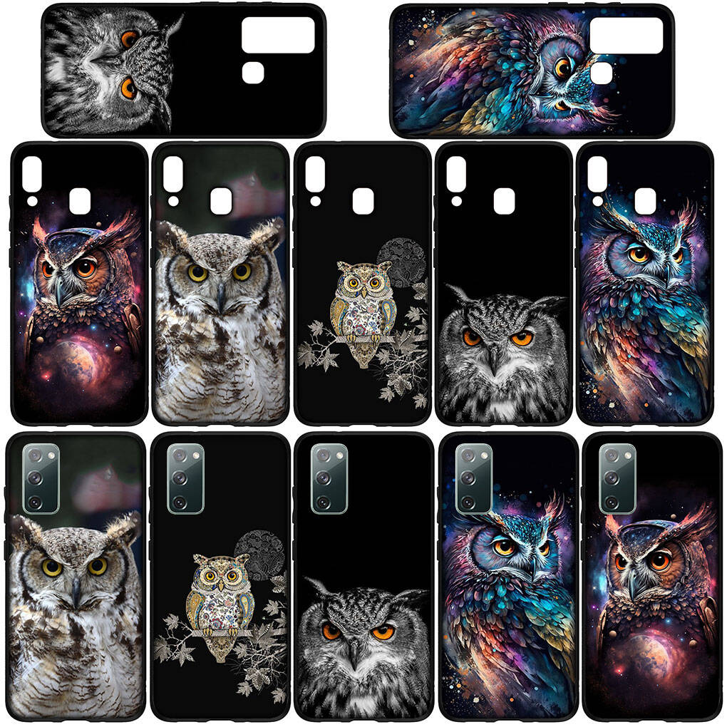 for Samsung Galaxy S25 S24 S23 S22 S20 S21 Ultra FE Plus A17 A37 A57 A56 A55 A06 A16 A15 A36 A26 A35 A05 A25 A54 A34 S10 Phone Case Owl Cover