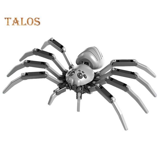 

3D красочная гигантская фигурка паука с подвижными суставами, модель паука, реалистичное украшение для животных, обучающая игрушка для сборки паука, настольное украшение серый