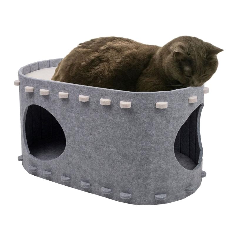 DoubleDecks Cats House Sleeping Bed Scratchproof Sleeping Bed Tunnel