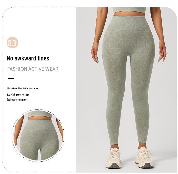 Seamless European-American Yoga Set: Women's Short Sleeve Top & High Waist Hip-Lifting Long Pants