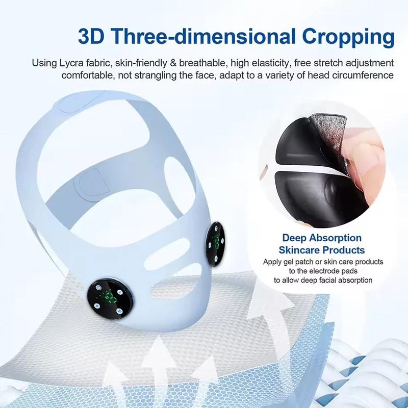 Electric Face Slimming Strap Shaping EMS Face Lifting V Face Device Skin Tightening Anti-Wrinkle Facial Massager