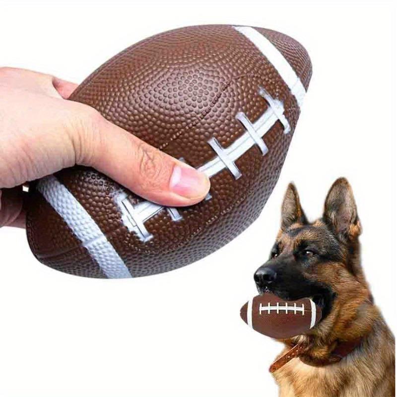 Non Toxic Brown Rugby Dog Toy With White Stripe American Football Floating Fetch Training Toy For Small Medium Dogs