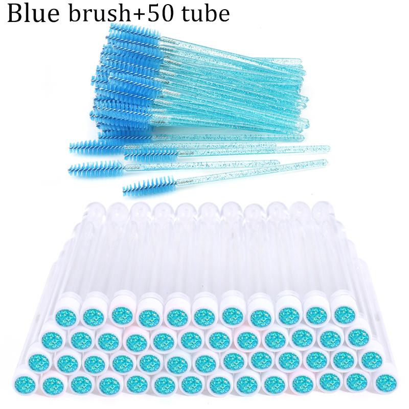 100 Stück Diamant Augenbrauenbürstenröhrchen Leer Wiederverwendbar Wimpern Mascara Stäbchen Hülle Austauschbare Kristall Wimpernbürste Staubdicht Make-up Werkzeug