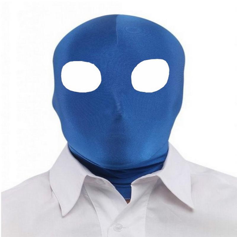 Halloween Cosplay Sexy Party Lycra Spandex Zentai Open Eyes Mouth Full Mask Hood