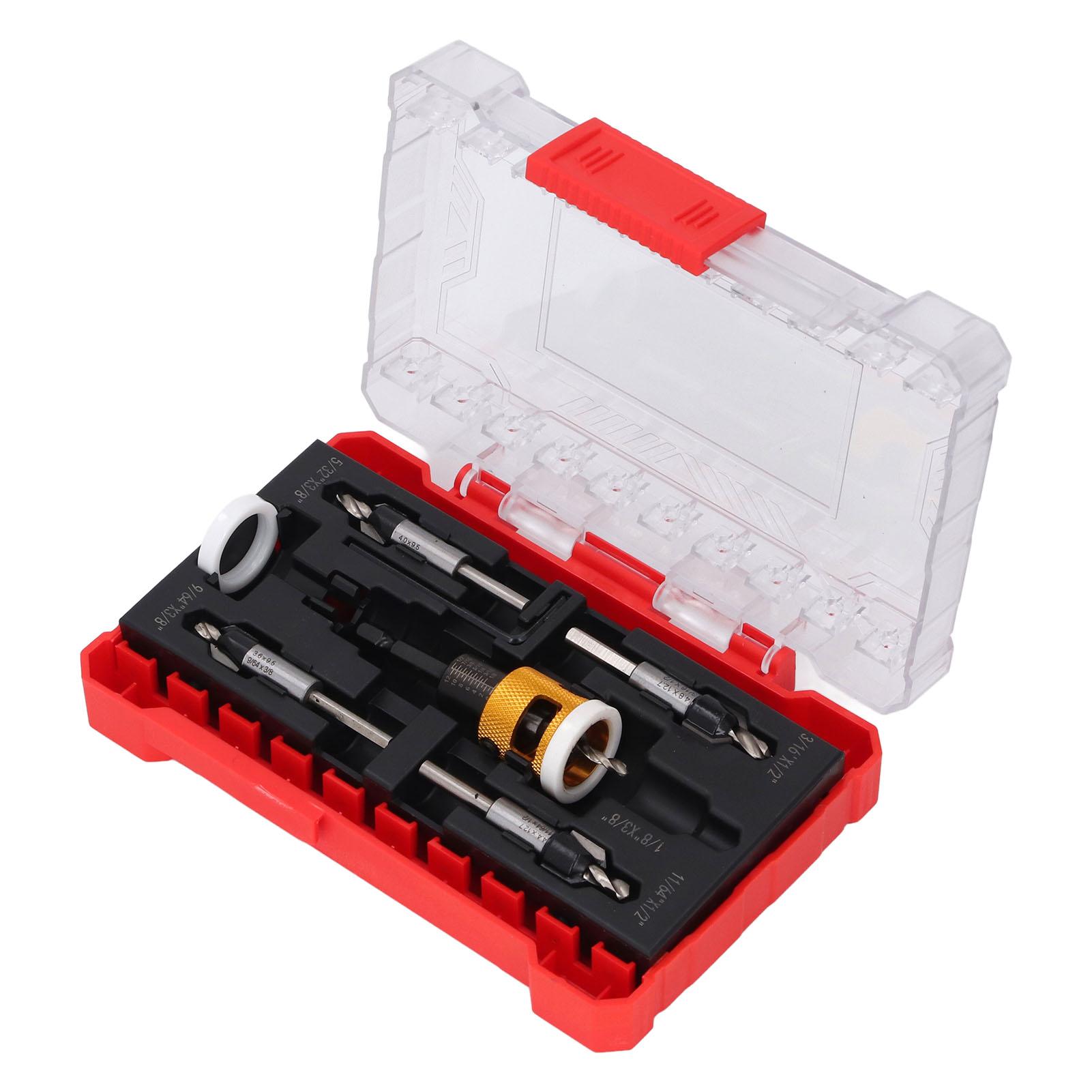 

Countersink Drill Bit Set Hex Shank Aluminium Alloy Counter Sinker Drill Bit Set for Woodworking