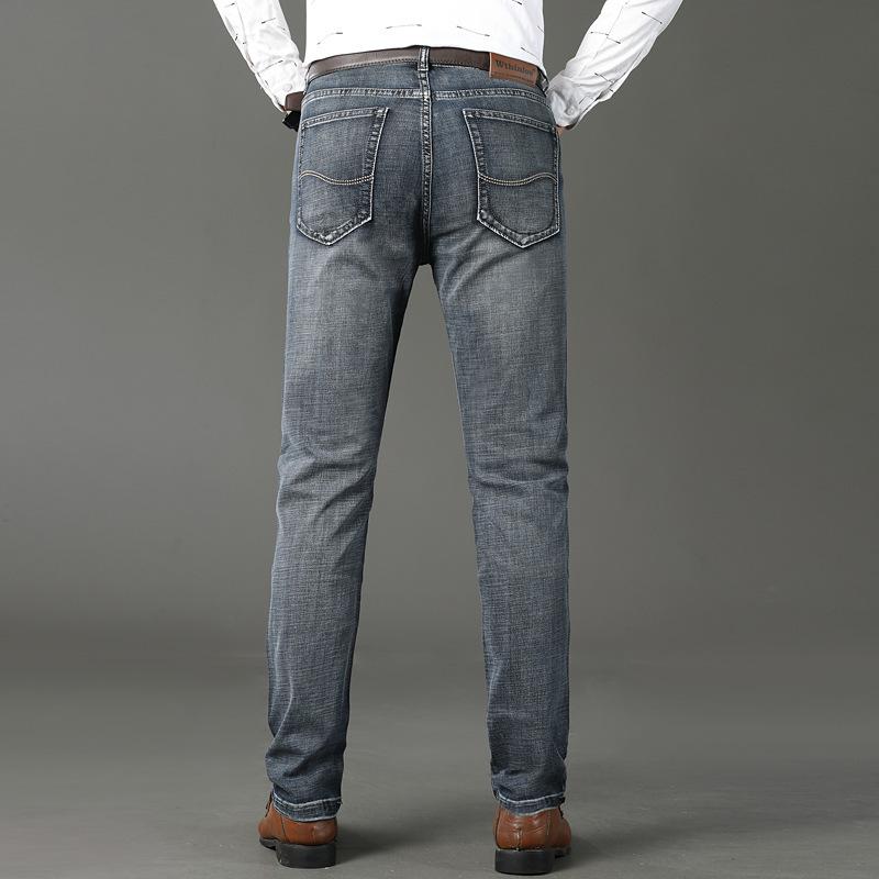 Smoky Grey Straight-Leg Loose-Fit Men's Casual Trousers New Style Men's Fashionable Denim Trousers