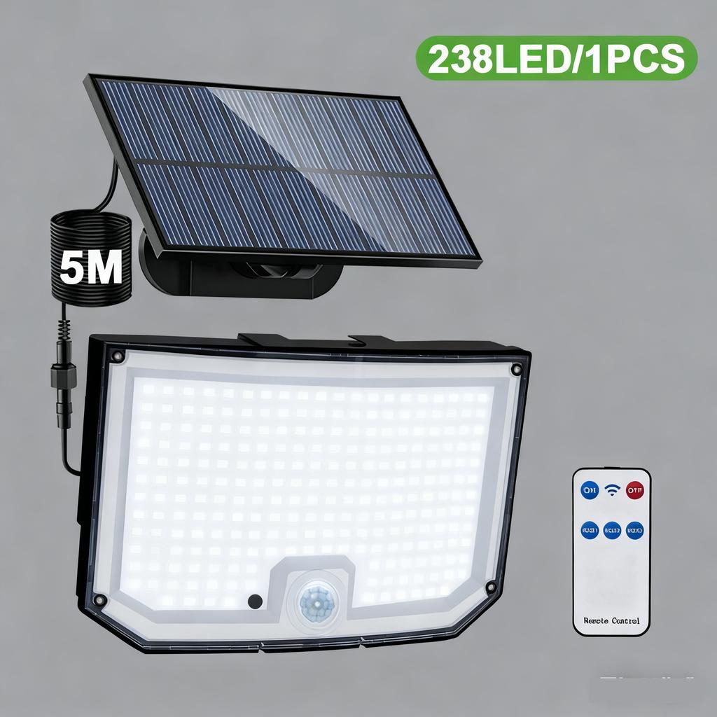 Solar Lights Outdoor 400LED Remote Solar Security Lights Outdoor Motion Sensor Waterproof Solar Wall Lamp Garden Patio Yard