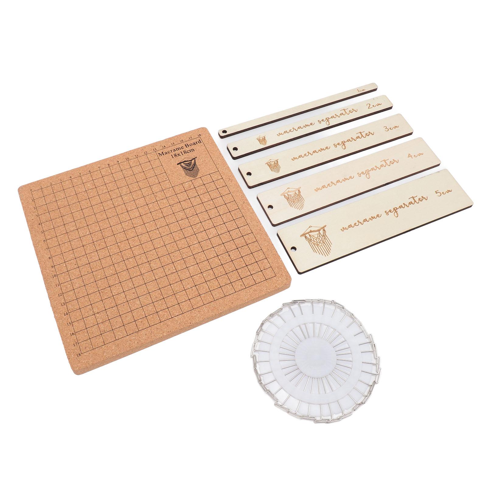 

Доска для макраме и булавки Двусторонняя сетка Доска для проектов макраме с 5 линейками 30 T-образных булавок для