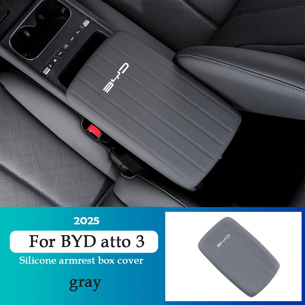 For BYD ATTO 3 2022 2023 2024 2025 Plus Car Silicone Armrest Box Cover Car Interior Accessories Durable Protection