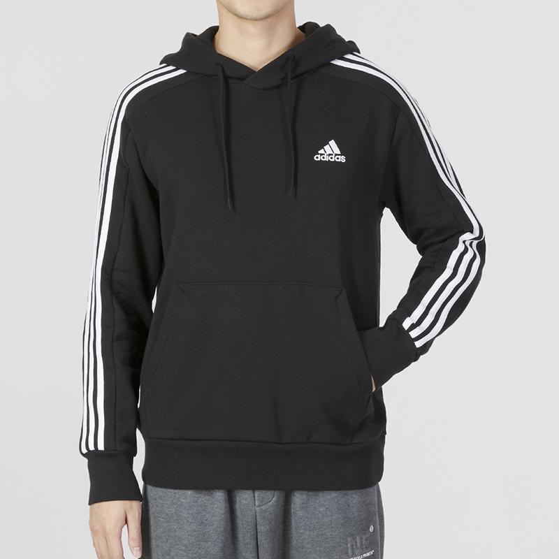 Adidas 3-Stripes Full-Zip Hoodie Men Hoodie Black IC0435