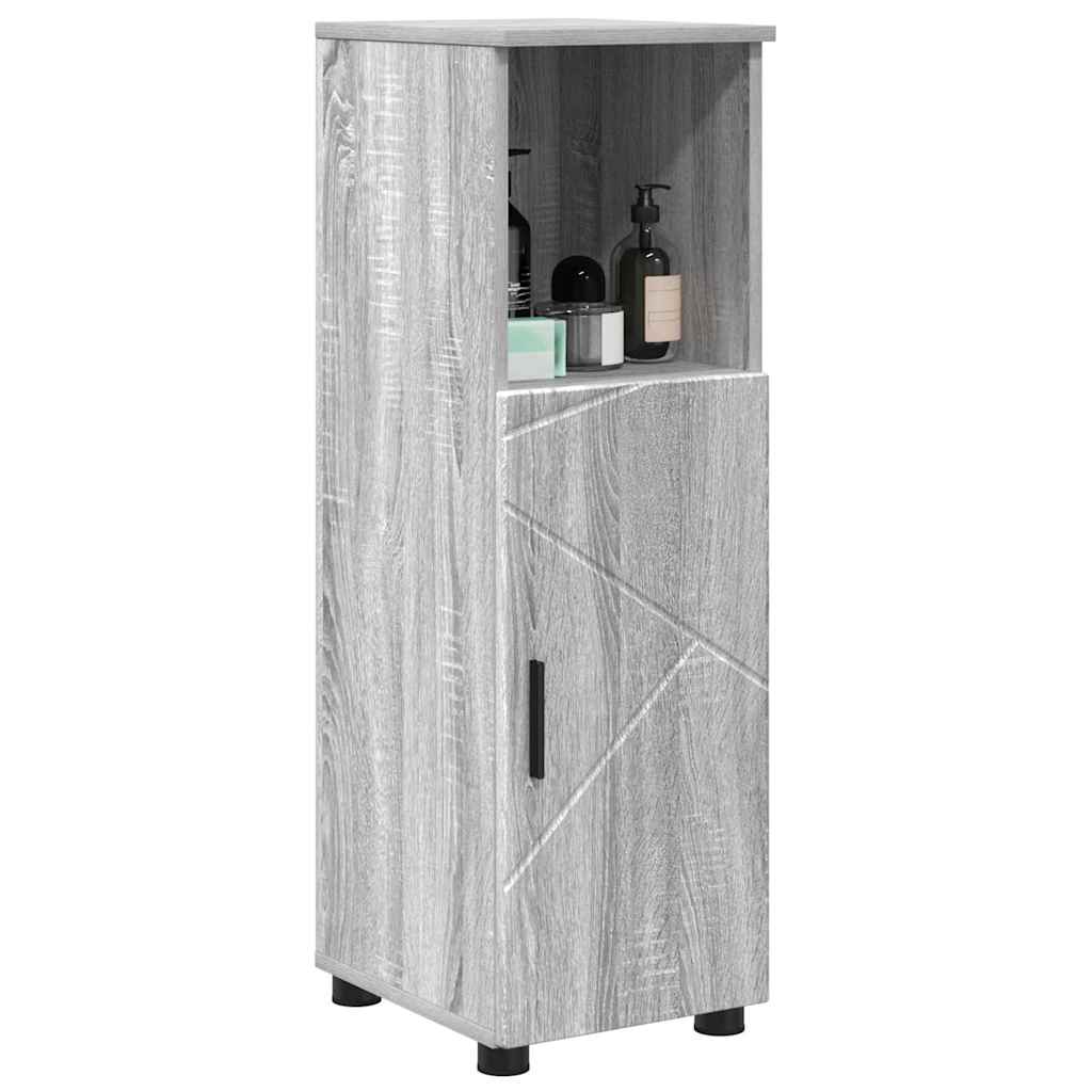 Bathroom Cabinet with Storage Grey Sonoma 30 x 35 x 95 cm
