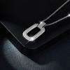 D Color  Real 1mm 1.3mm Full Moissanite Pendant Necklace For Women Man S925 Silver Plate 18K White Gold Fine Jewelry