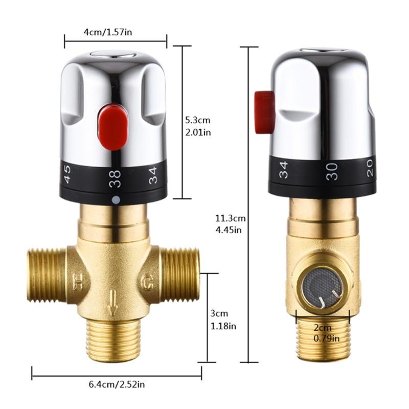 Präzise Temperaturstabilität 1/2 DN15 Messing Thermostatventile Thermostatische Mischventile für Hausinstallationen