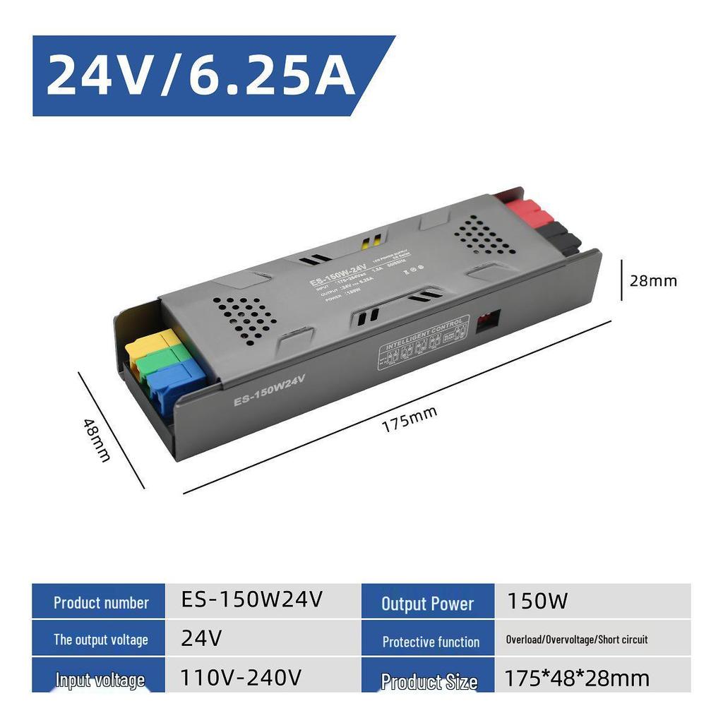 Indoor Linear LED Lights Dial Dimming Transformer 24V 60W-400W Power Supply