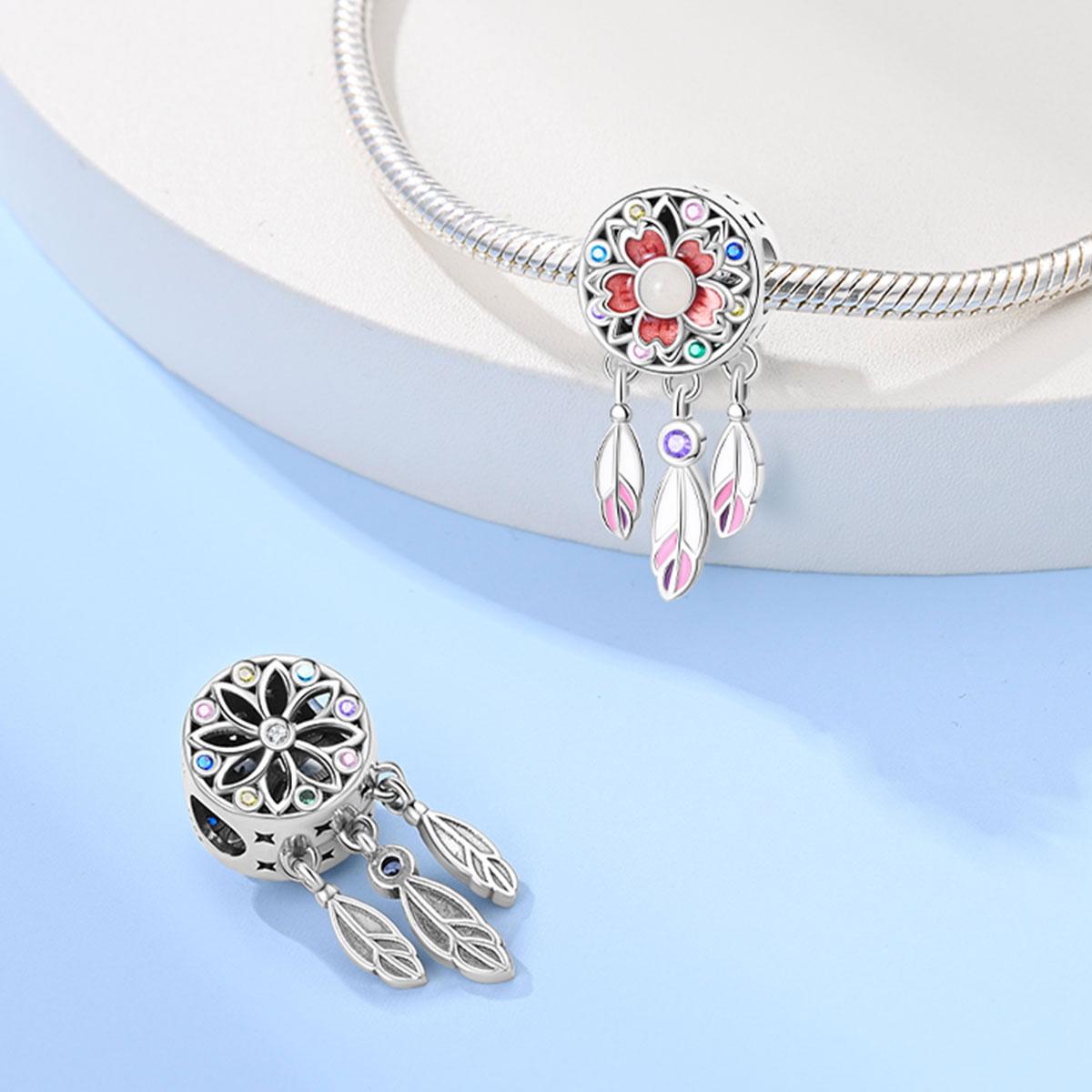 Plated 925 Silver dove of peace Charms Fit 925 Charms Bracelet Beads Jewelry Gifts for Women