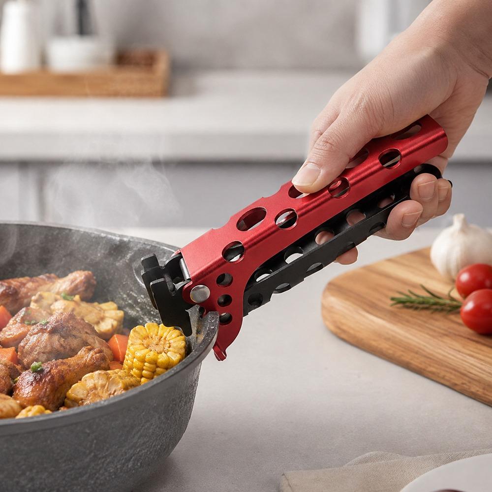 Portable Pot Lifter Aluminum Alloy Pot Gripper Durable Pan Grip Handle Home Use