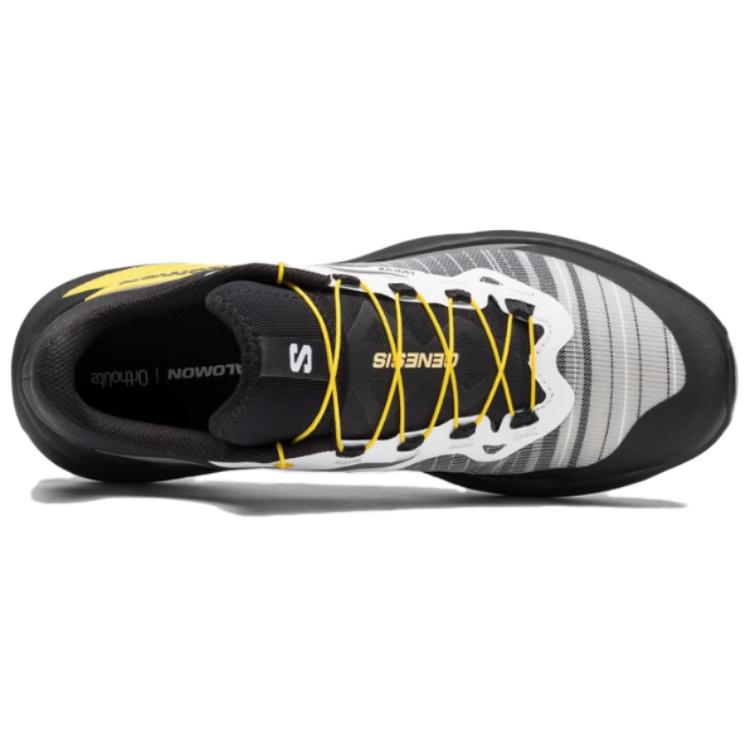 Salomon Genesis Trendy Sports Shock Absorbing Durable Breathable Support Low Top Casual Trail Marathon Running Shoes Men sneaker Black 477628